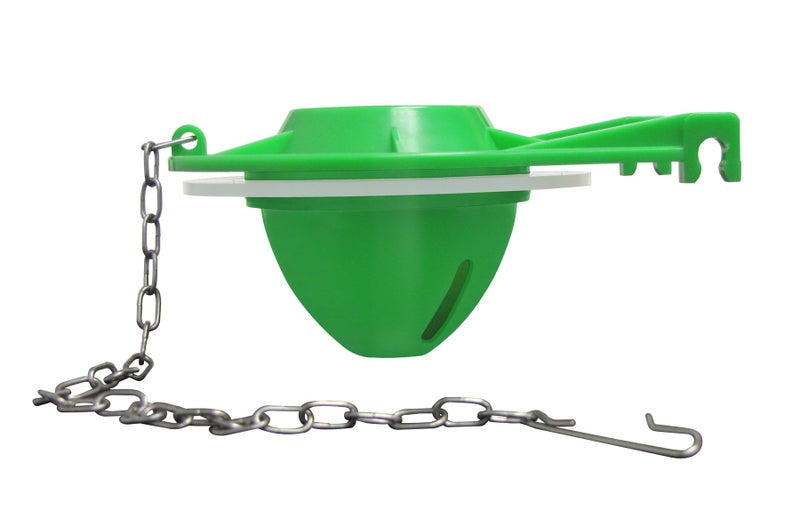 Plumb Pak K833-1 Adjustable Water Saving Toilet Tank Flapper for Use with 3 in. Flush Valve, 3-Inch, Green - Image 1
